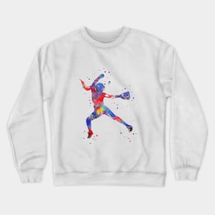 Girl softball player Crewneck Sweatshirt